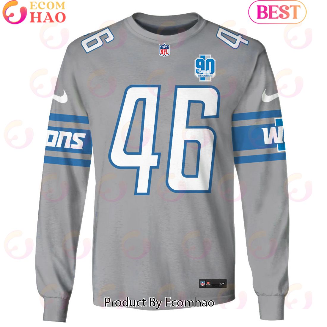 Limited Edition Jack Campbell Detroit Lions Hoodie Jersey