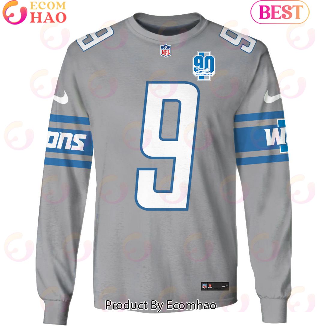 Limited Edition Jameson Williams Detroit Lions Hoodie Jersey