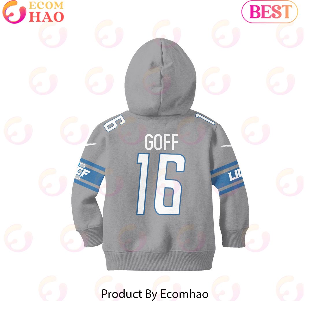 Limited Edition Jared Goff Detroit Lions Hoodie Jersey Kids