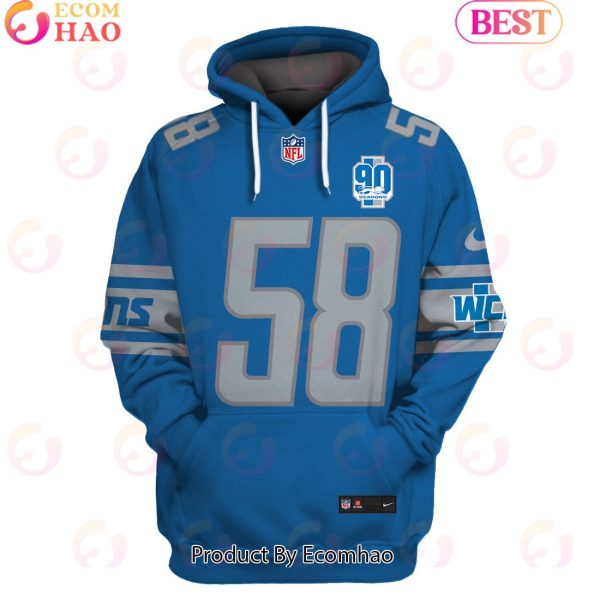 Limited Edition Penei Sewell Detroit Lions Hoodie Jersey