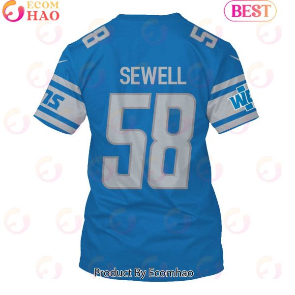 Limited Edition Penei Sewell Detroit Lions Hoodie Jersey