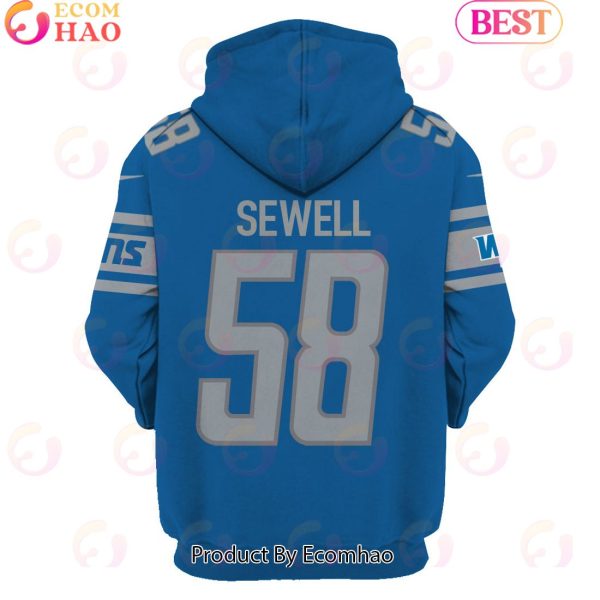 Limited Edition Penei Sewell Detroit Lions Hoodie Jersey