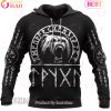 Beard Skull Valhalla Viking Hoodie With Vintage Style