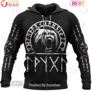 Bear Raven Viking Hoodie