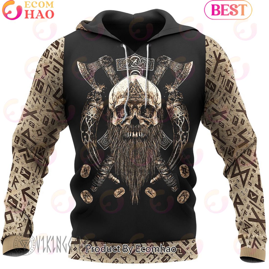 Bear Claws And Yggdrasil Viking Hoodie Transformed Into Berserker