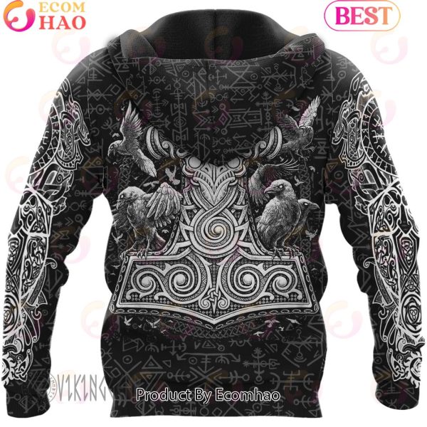 Fenrir Hammer Viking Hoodie