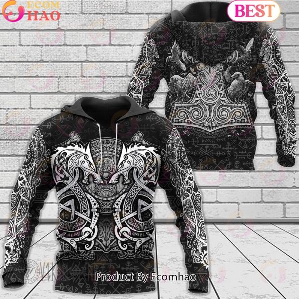 Fenrir Hammer Viking Hoodie