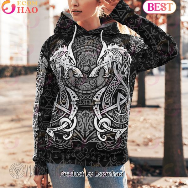 Fenrir Hammer Viking Hoodie