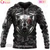 Fenrir Wolf And Odin Design On Viking Hoodie