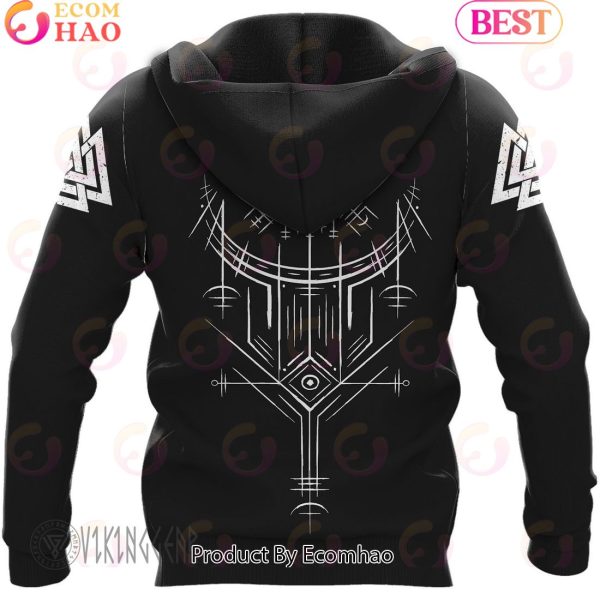Fenrir Wolf Vegvisir Viking Hoodie