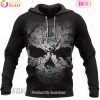 Golden Helm Of Awe Black Viking Hoodie