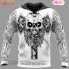 Hammer Raven Rune Viking Hoodie