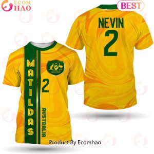 Courtney Nevin 2 Australia Matildas Football Team 3D T-Shirt