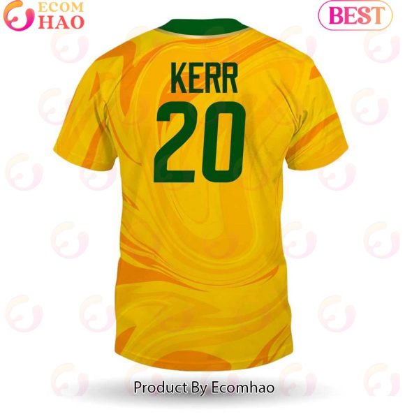 Sam Kerr 20 Australia Matildas Football Team 3D T-Shirt