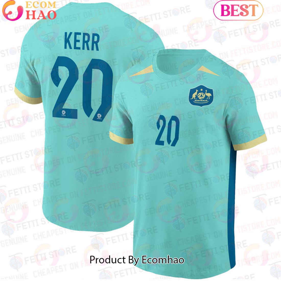 Sam Kerr Australia Women’s World Cup Baby Blue 3D T-Shirt