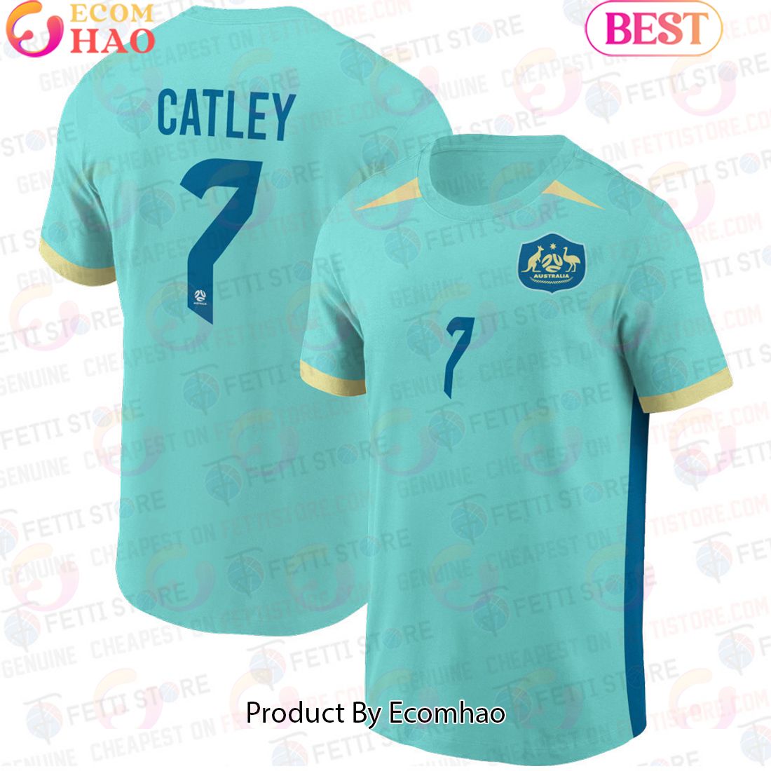 Stephanie Catley Australia Women’s World Cup Baby Blue 3D T-Shirt