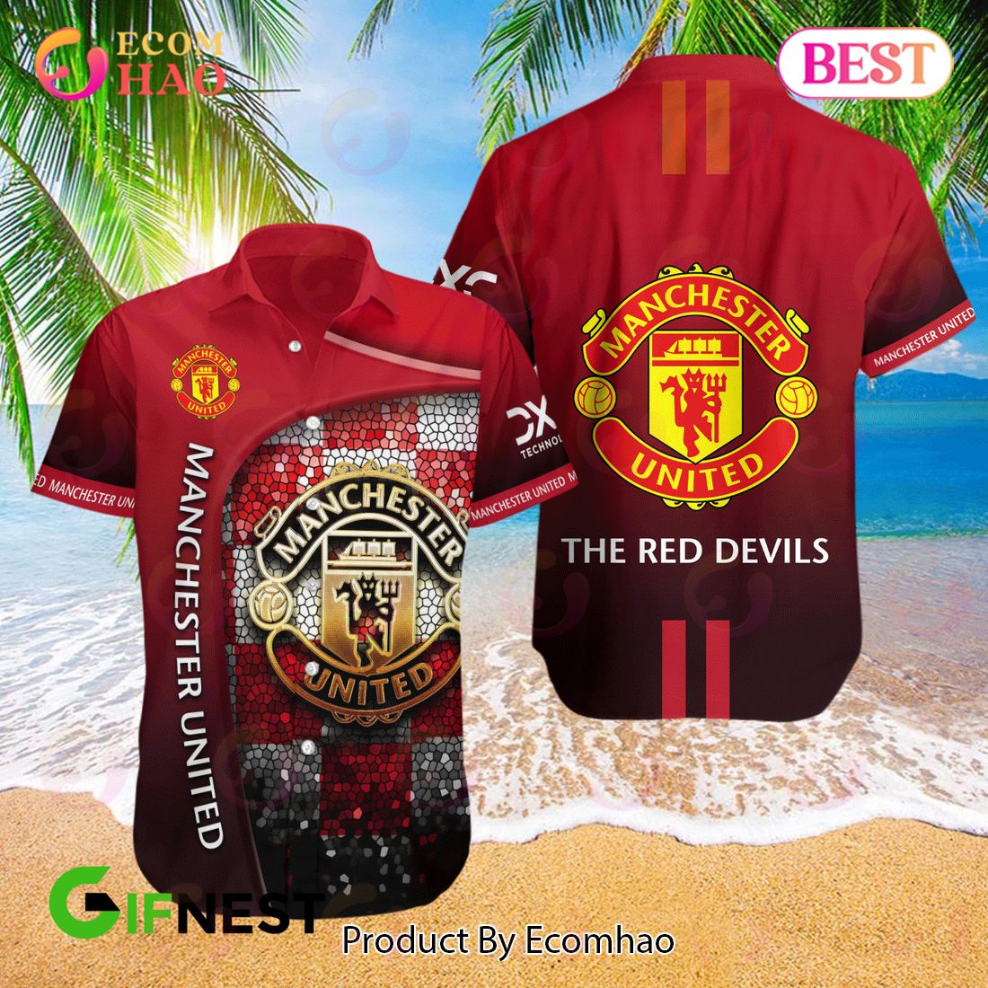 Manchester United The Red Devils Hawaiian Shirt