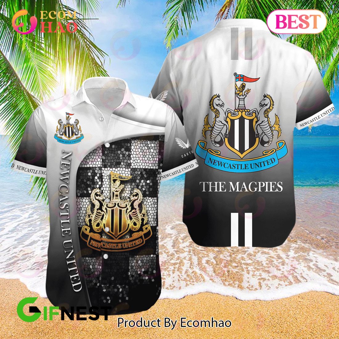 Newcastle United The Magpies Hawaiian Shirt