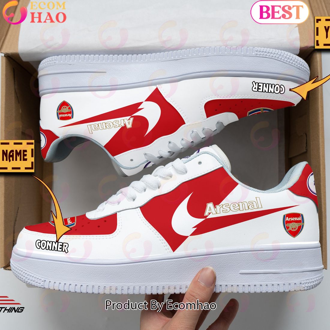 Custom Name Arsenal F.C. Air Force 1