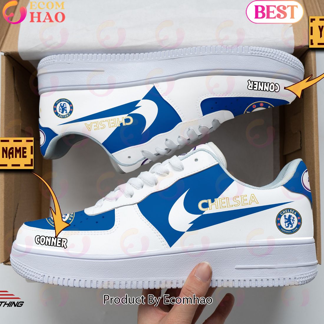 Custom Name Chelsea F.C. Air Force 1