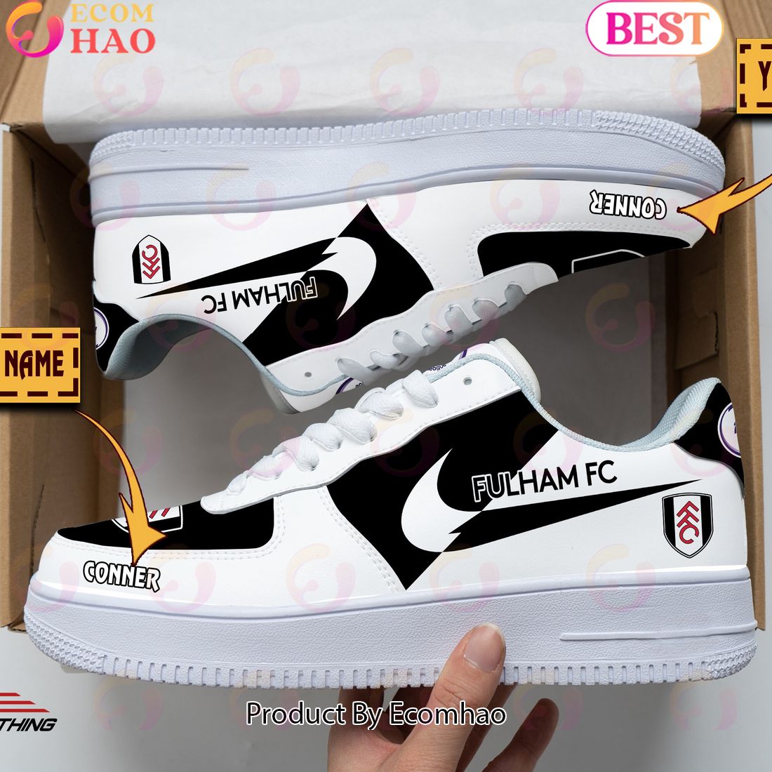 Custom Name Fulham F.C Air Force 1