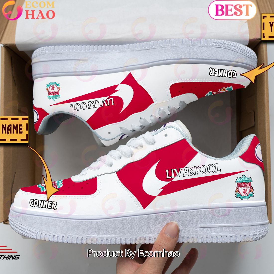 Custom Name Liverpool F.C Air Force 1