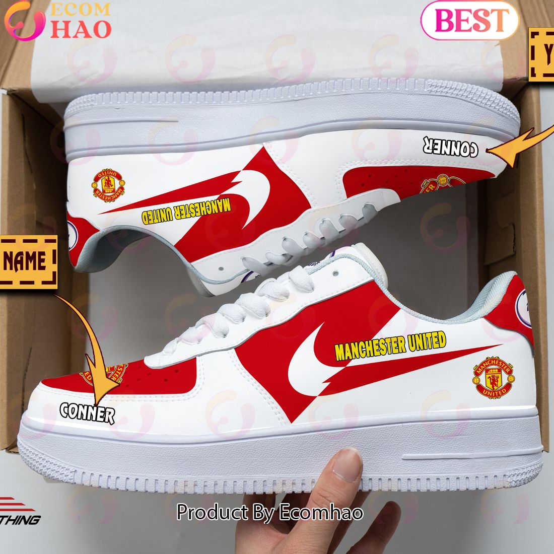 Custom Name Manchester United Air Force 1