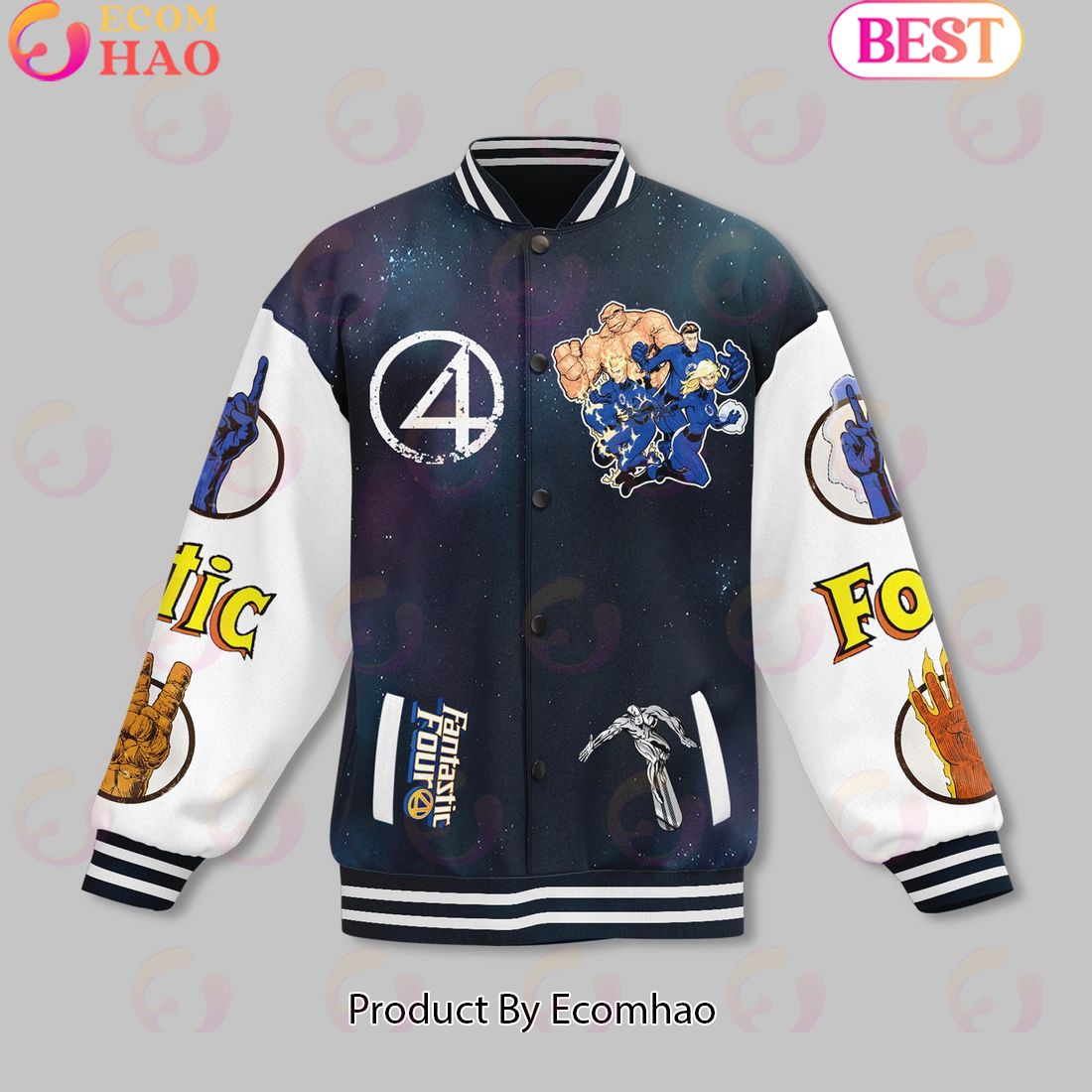 Fantastic Four There’s No Problem That Can’t Be Solved Baseball Jacket