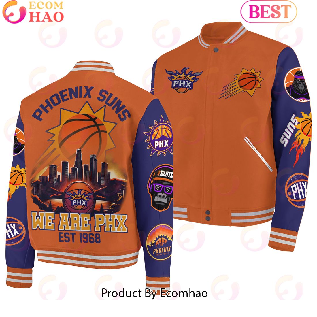 Phoenix Suns We Are PHX Est 1968 Baseball Jacket