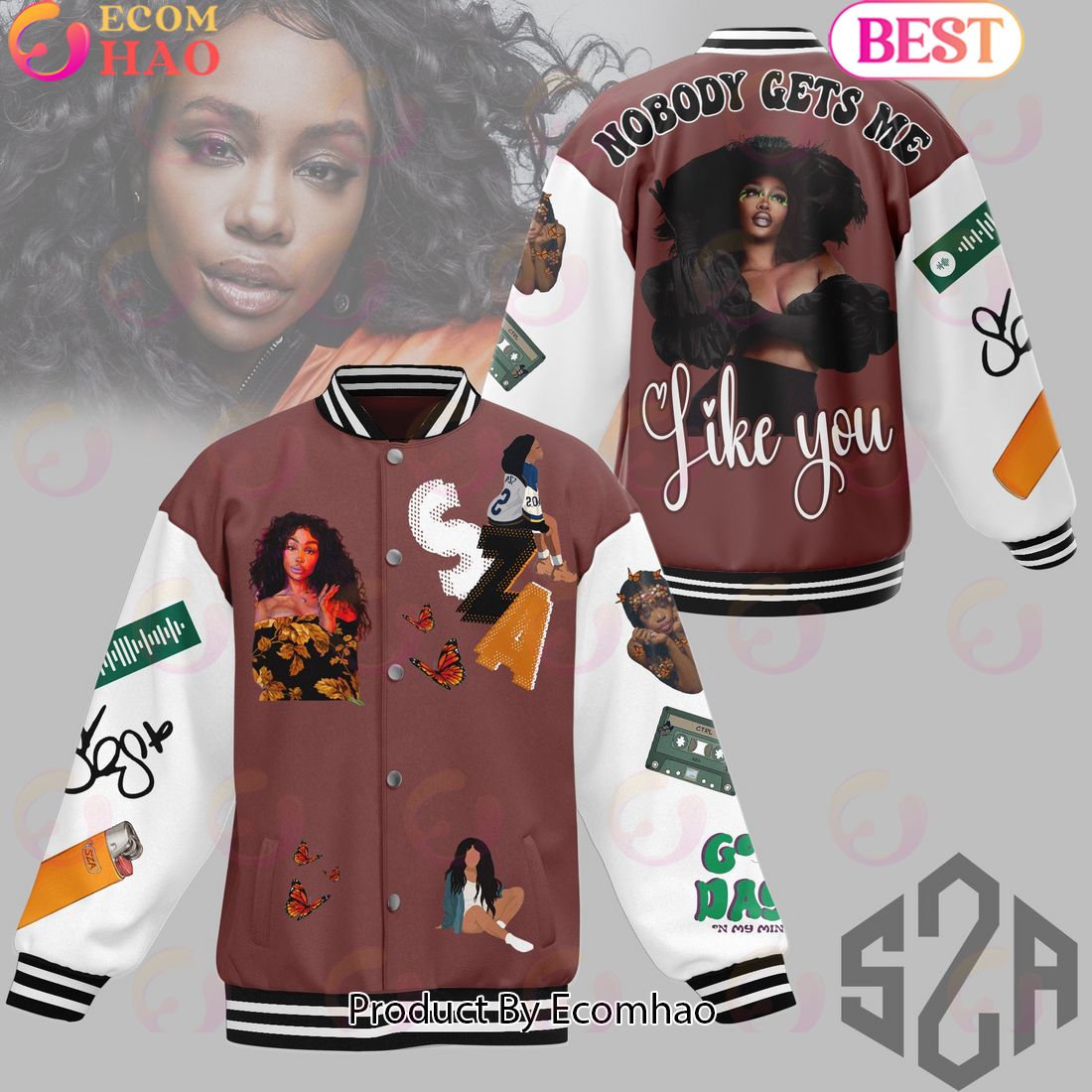 SZA Nobody Gets Me Like You Baseball Jacket