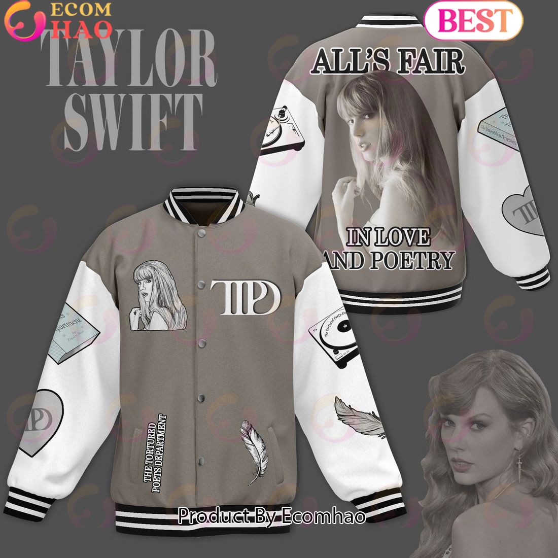 Taylor Swift All’s Fair In Love And Poetry Baseball Jacket