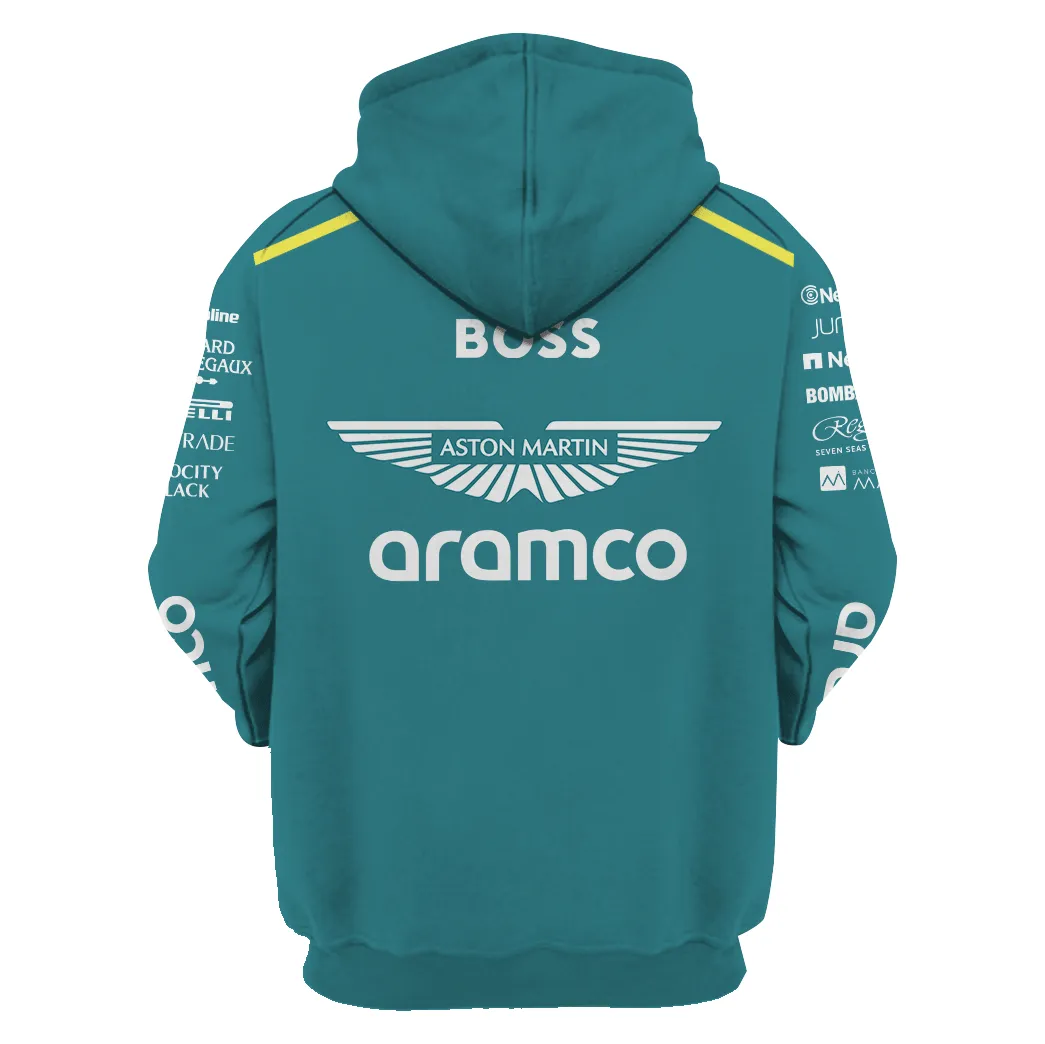 Fernando Alonso Aston Martin Aramco Formula One Team Race Suits Hoodie