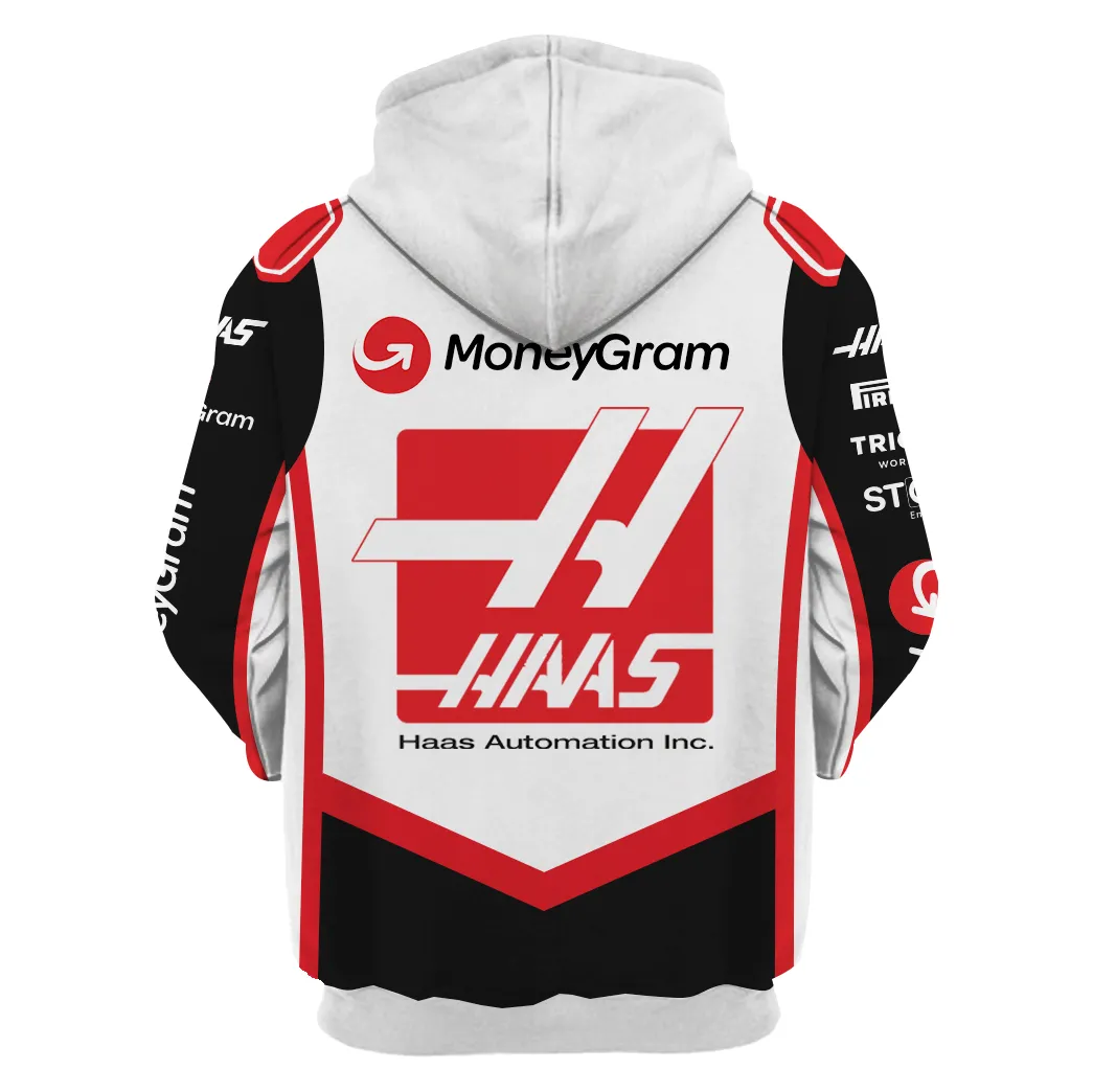 Kevin Magnussen Haas F1 Team Race Suits Hoodie