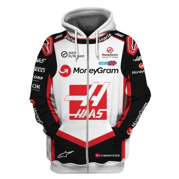 Kevin Magnussen Haas F1 Team Race Suits Hoodie
