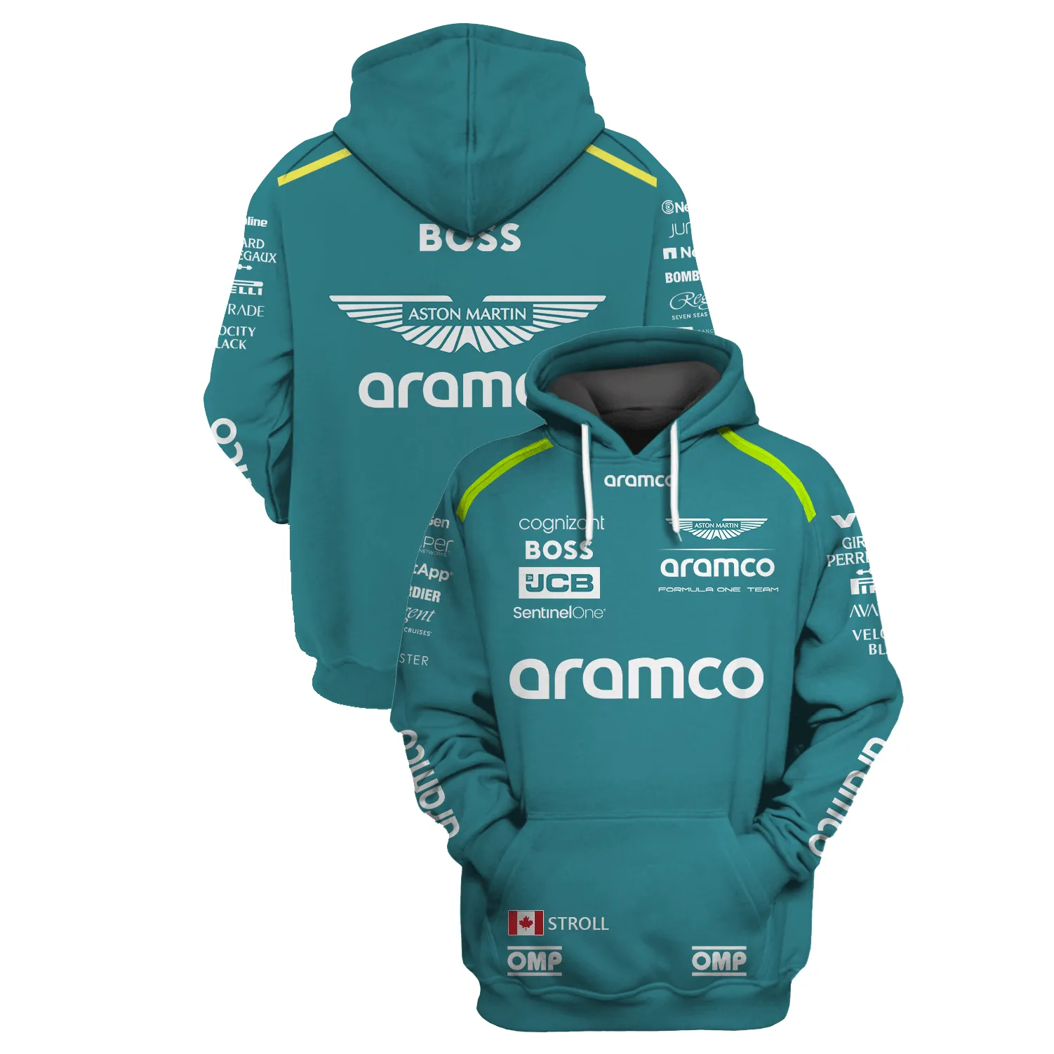 Lance Stroll Aston Martin Aramco Formula One Team Race Suits Hoodie