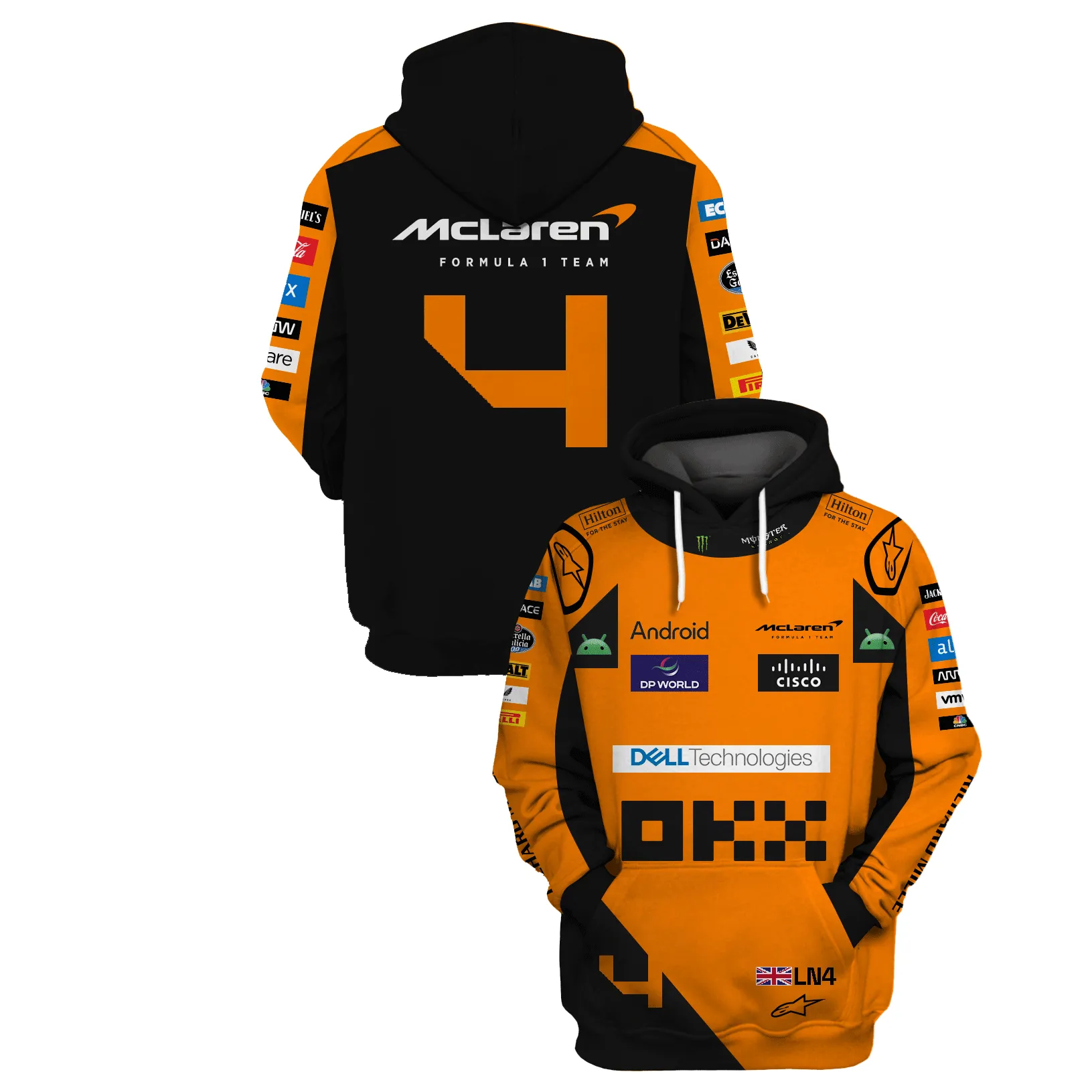 Lando Norris McLaren Racing Suits Hoodie