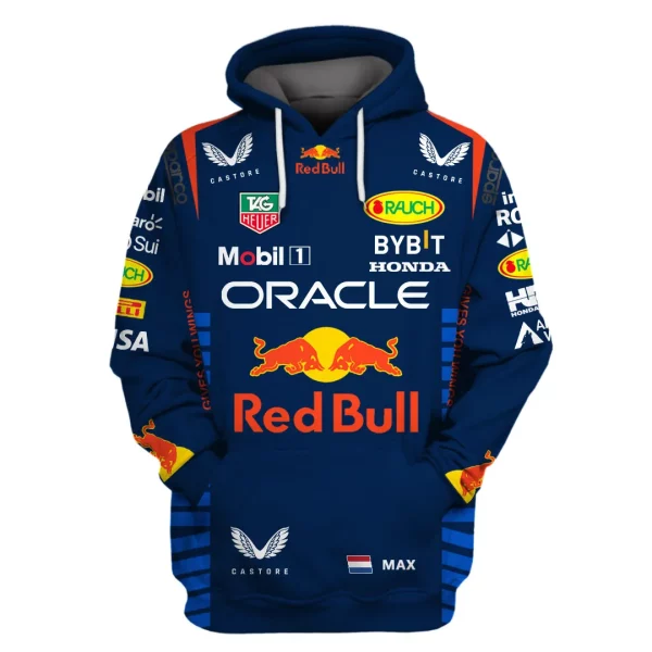 Max Verstappen Red Bull Racing Race Suits Hoodie