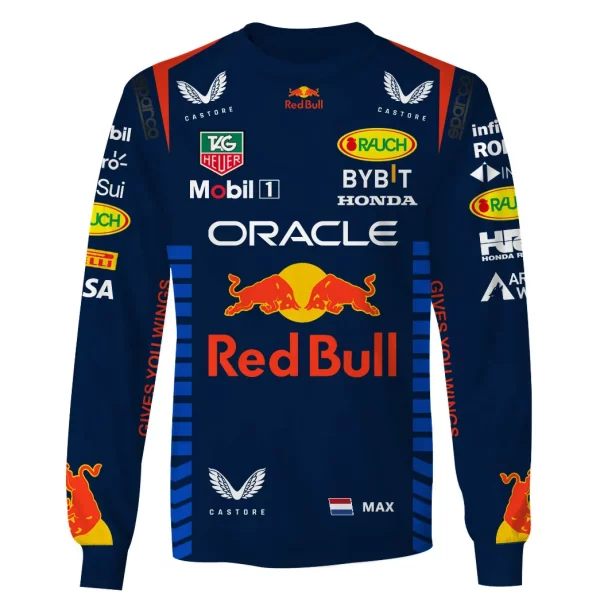 Max Verstappen Red Bull Racing Race Suits Hoodie