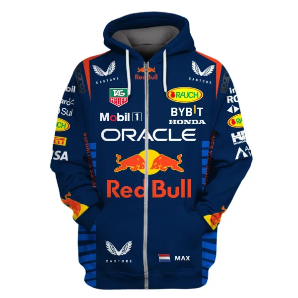 Max Verstappen Red Bull Racing Race Suits Hoodie