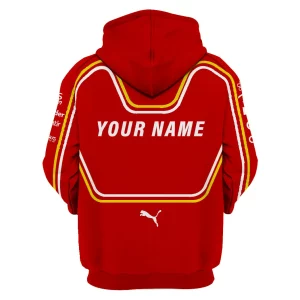 Personalized Name And Number Scuderia Ferrari Race Suits Hoodie