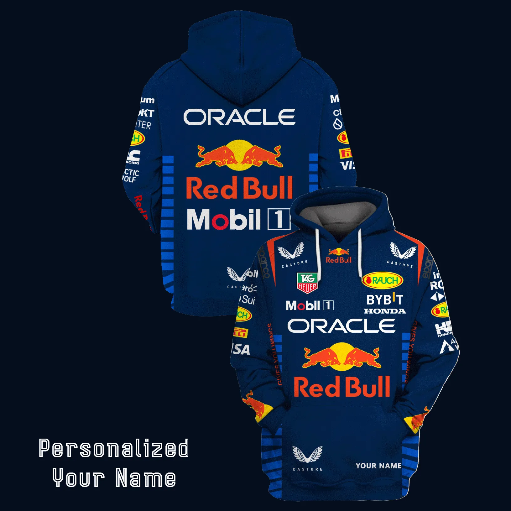 Personalized Your Name Red Bull Racing Suits Hoodie