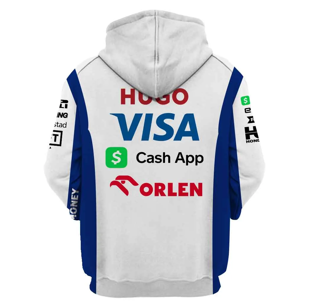 Personalized Your Name Visa Cash App RB Formula One Team Race Suits Hoodie