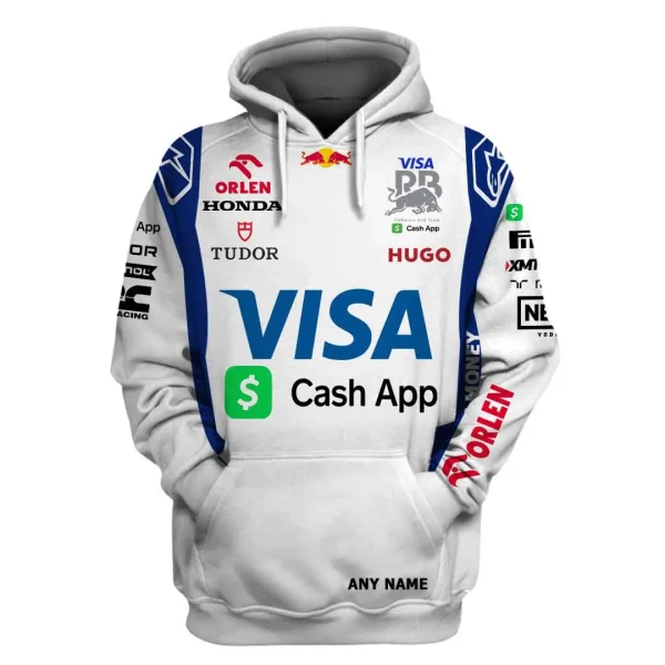 Personalized Your Name Visa Cash App RB Formula One Team Race Suits Hoodie