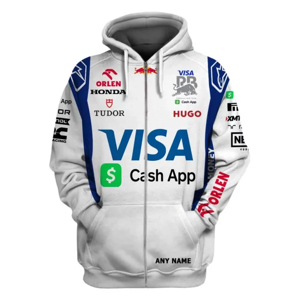 Personalized Your Name Visa Cash App RB Formula One Team Race Suits Hoodie