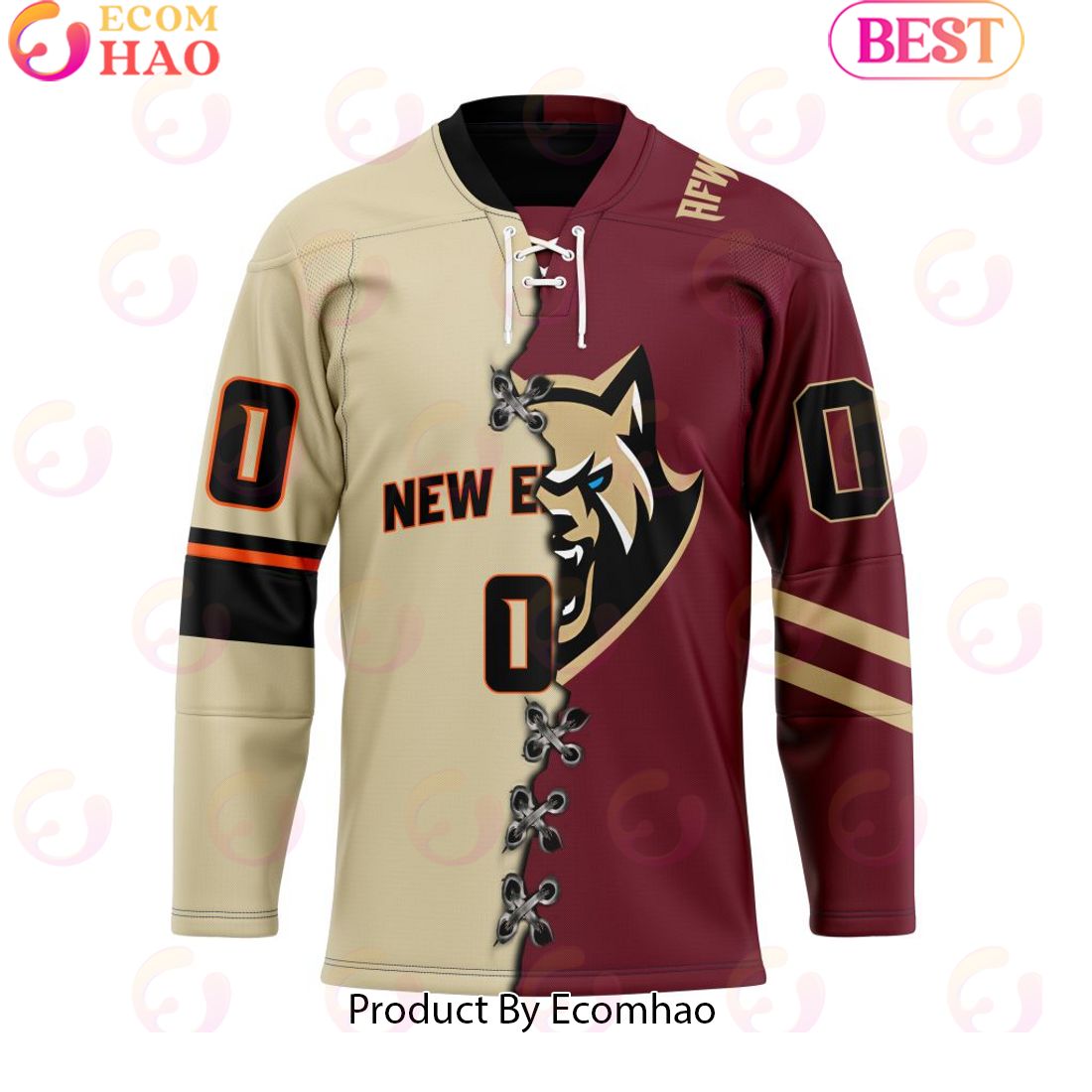 Personalized Albany FireWolves Mix Retro And Home Jersey Hockey Jersey