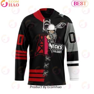 Personalized Calgary Roughnecks Mix Retro And Home Jersey Hockey Jersey