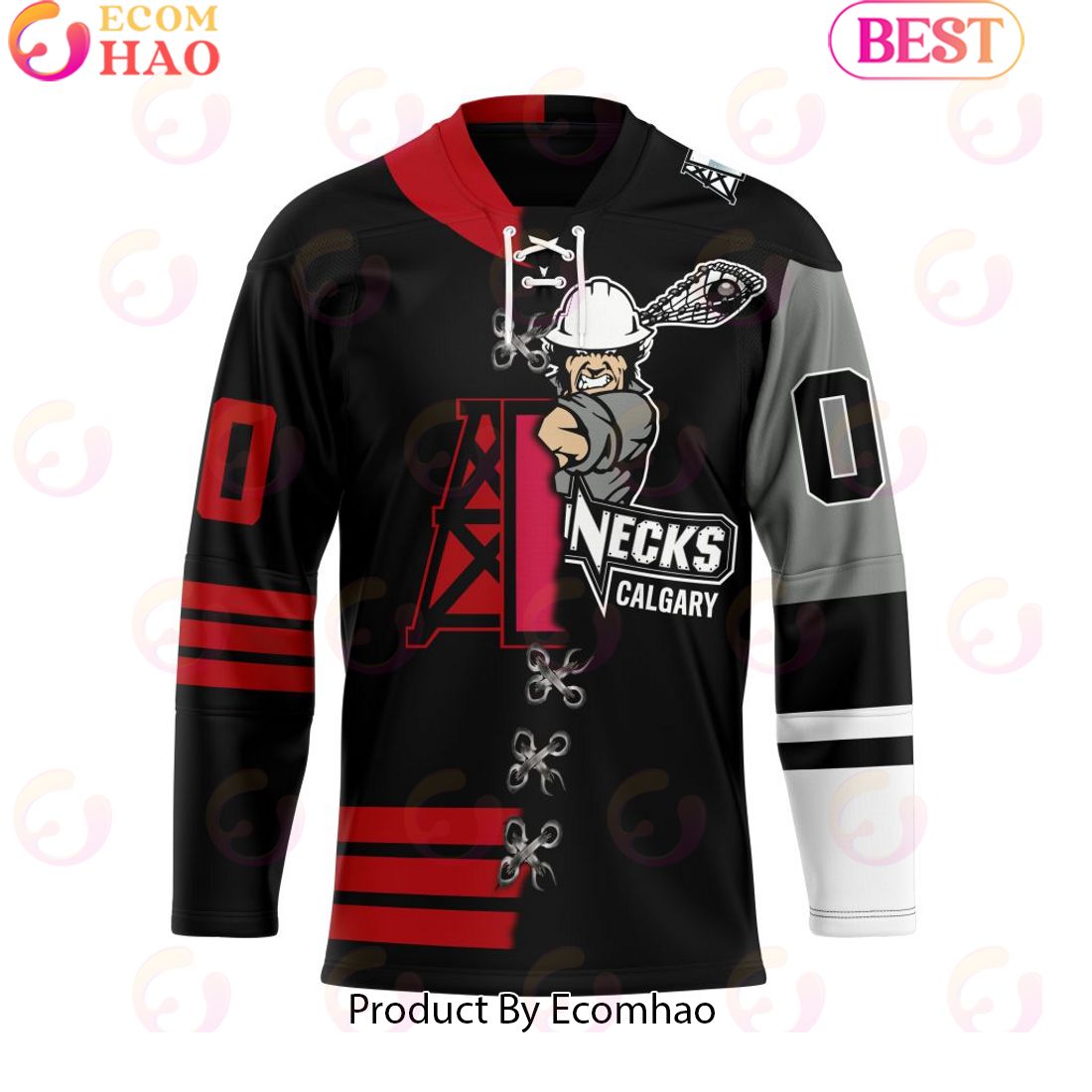 Personalized Calgary Roughnecks Mix Retro And Home Jersey Hockey Jersey ...