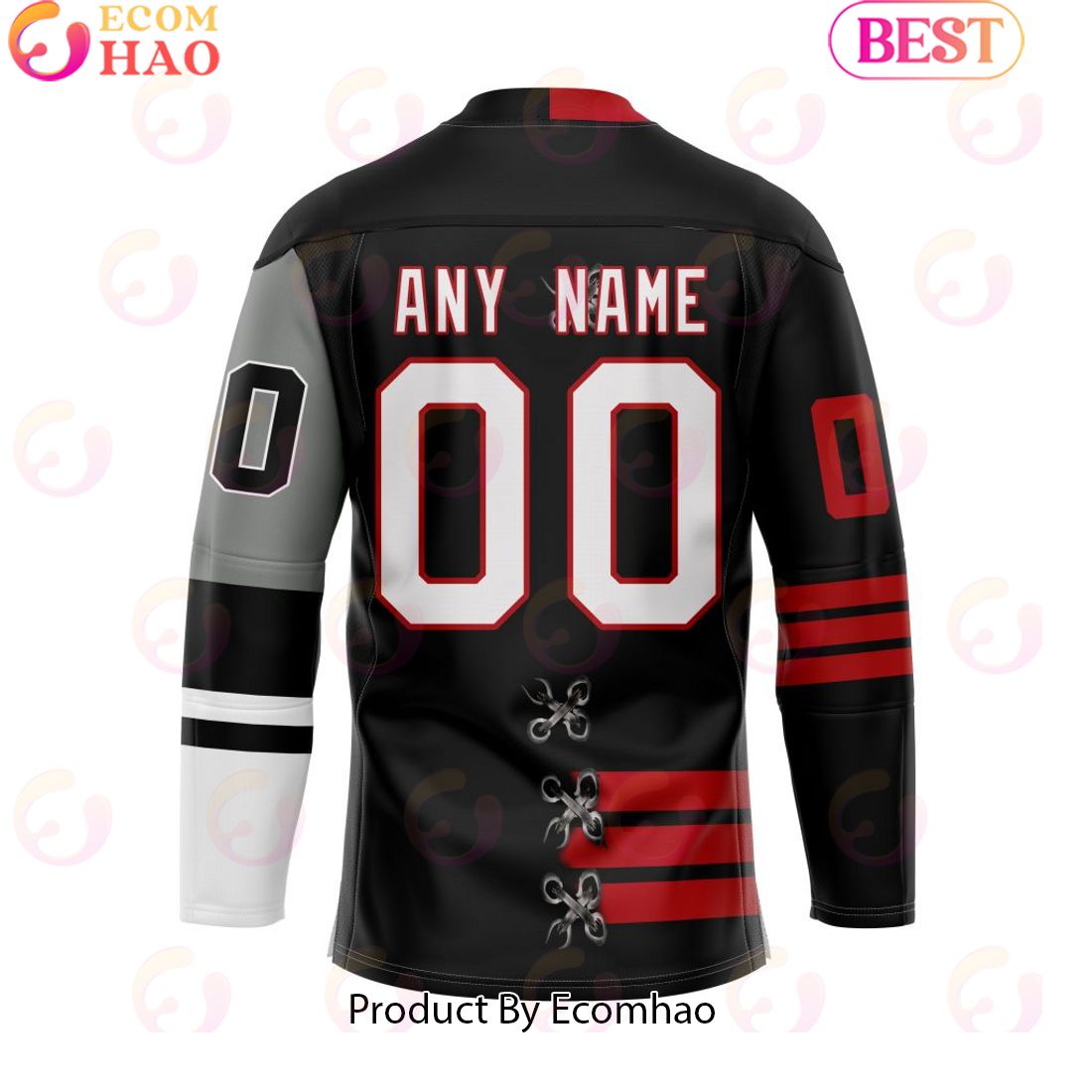 Personalized Calgary Roughnecks Mix Retro And Home Jersey Hockey Jersey