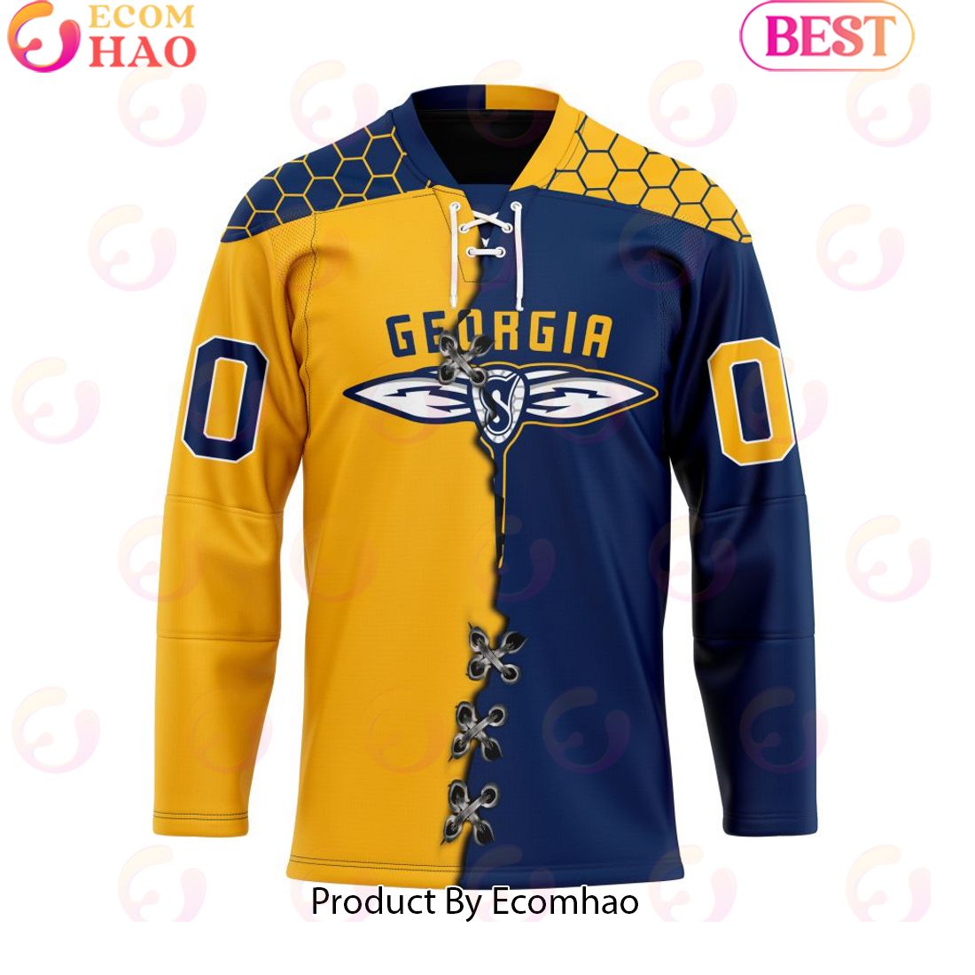 Personalized Georgia Swarm Mix Home And Away Team Jersey Hockey Jersey