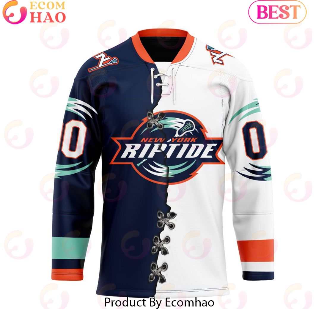 Personalized New York Riptide Mix Home And Away Team Jersey Hockey Jersey